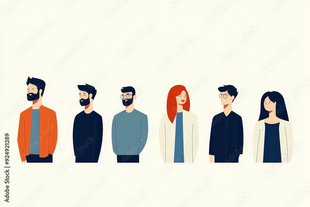Poster exploring diversity in business collaboration: a group of consultants sharing insights and strategie