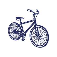 bicycle silhouettes Clip art isolated vector illustration on white background