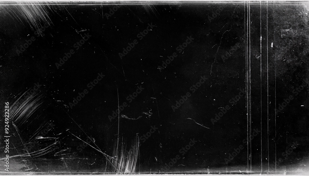Poster Grungy Black Texture with Subtle Scratches Light Gradient, Design Project Gritty Raw Visual Element. Banner Poster Background Wallpaper With Copy Space