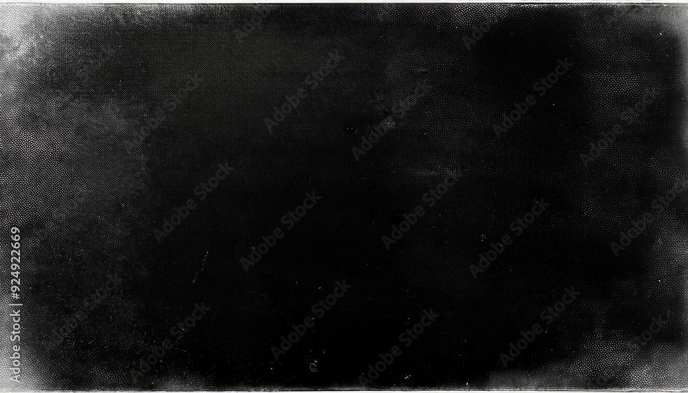 Aufkleber Grungy Black Texture with Subtle Scratches Light Gradient, Design Project Gritty Raw Visual Element. Banner Poster Background Wallpaper With Copy Space