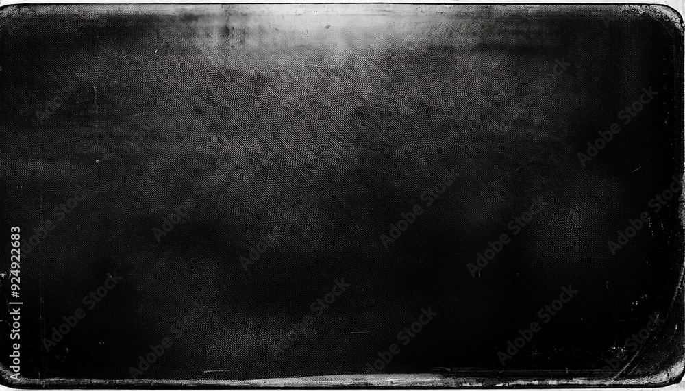 Aufkleber Grungy Black Texture with Subtle Scratches Light Gradient, Design Project Gritty Raw Visual Element. Banner Poster Background Wallpaper With Copy Space