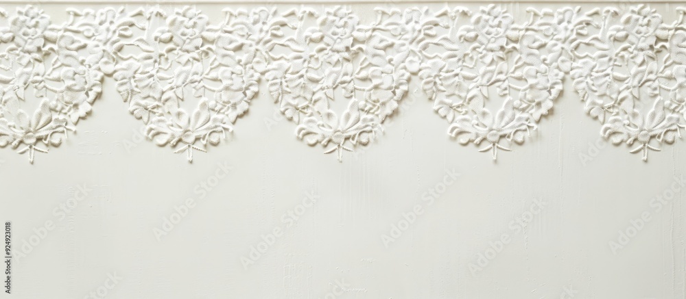 Poster a patterned white background on paper with ample copy space image