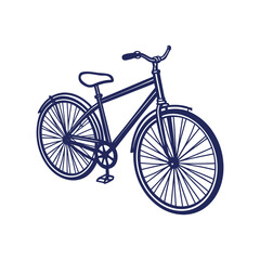 bicycle silhouettes Clip art isolated vector illustration on white background