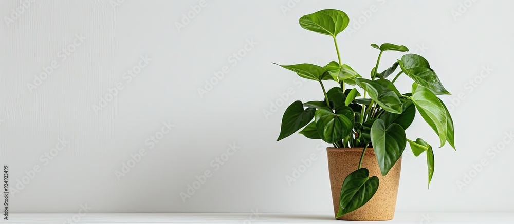 Aufkleber money plant displayed in a pot against a white background highlighting its beauty and leaving the po
