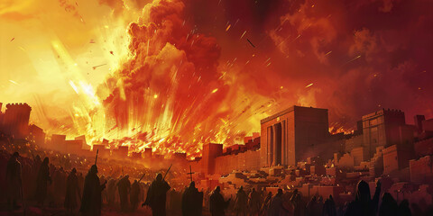 The Great Tribulation: Understanding the Trials and Tribulations of the End Times - Picture a scene of turmoil and struggle as the world faces the tribulations