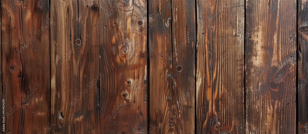 Aufkleber unique wood grains in brown wooden planks create an abstract background with captivating textures pe
