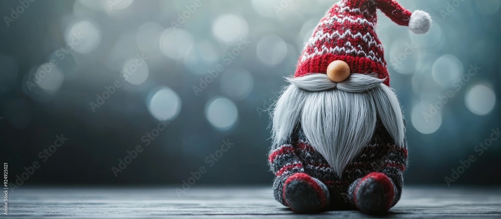 Poster scandinavian gnome to enhance your holiday decor christmas advent decoration concept for christmas o