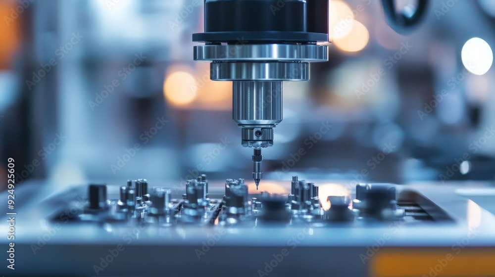 Poster close-up of a cnc machine in operation, showcasing precision engineering in modern manufacturing tec
