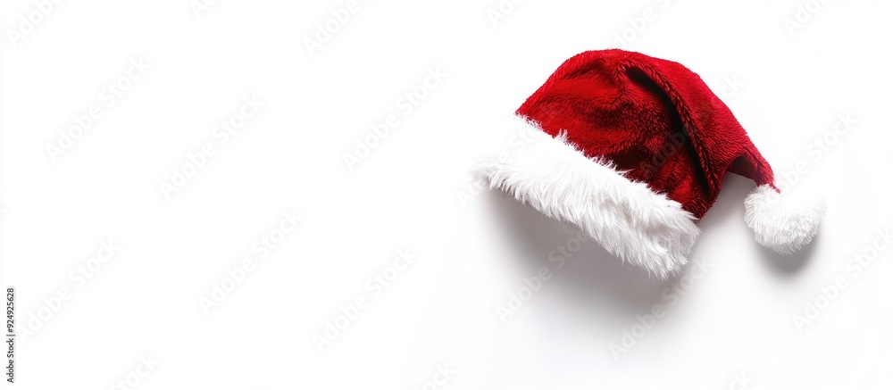 Aufkleber Santa hat isolated on a white background. with copy space image. Place for adding text or design