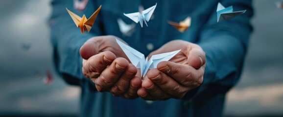 A Person Launching Paper Airplanes, Symbolizing Dreams Of Travel