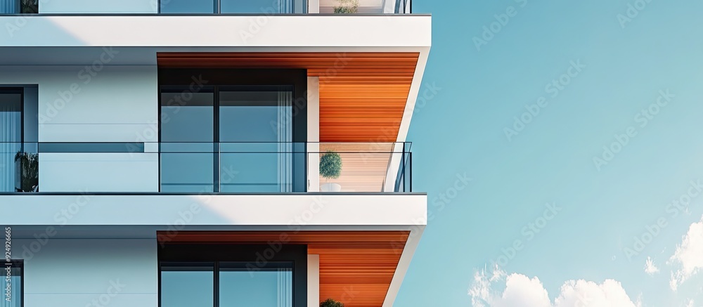 Aufkleber contemporary high end apartment complex. with copy space image. place for adding text or design