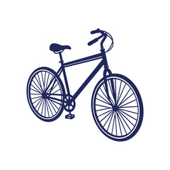 bicycle silhouettes Clip art isolated vector illustration on white background