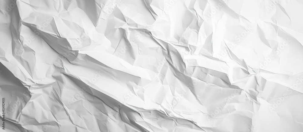 Aufkleber Blurred texture background of wrinkled white paper. with copy space image. Place for adding text or design