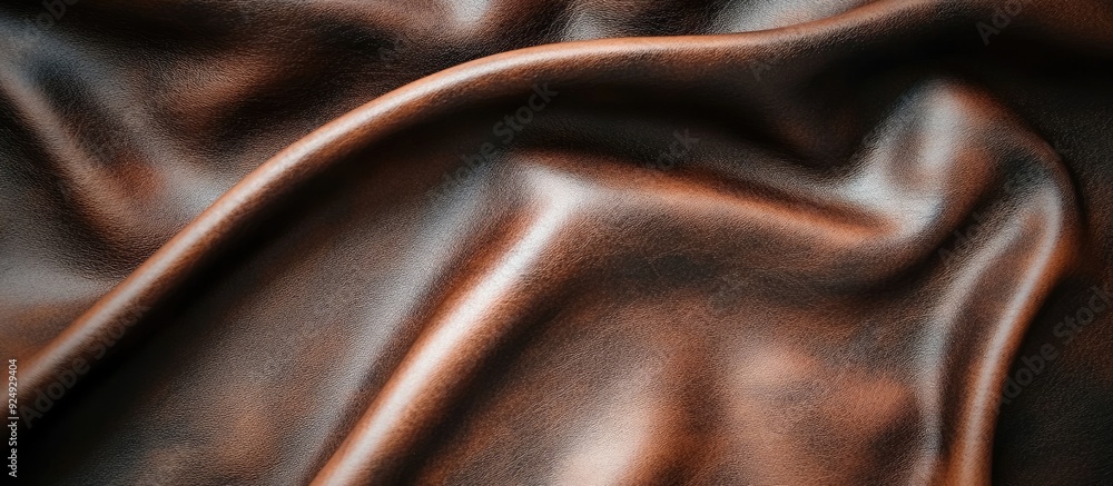Aufkleber Horizontal backdrop of Brown Synthetic Leather. with copy space image. Place for adding text or design