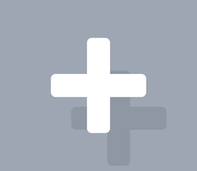 Obraz premium Vector icon of white color with shadow on gray background