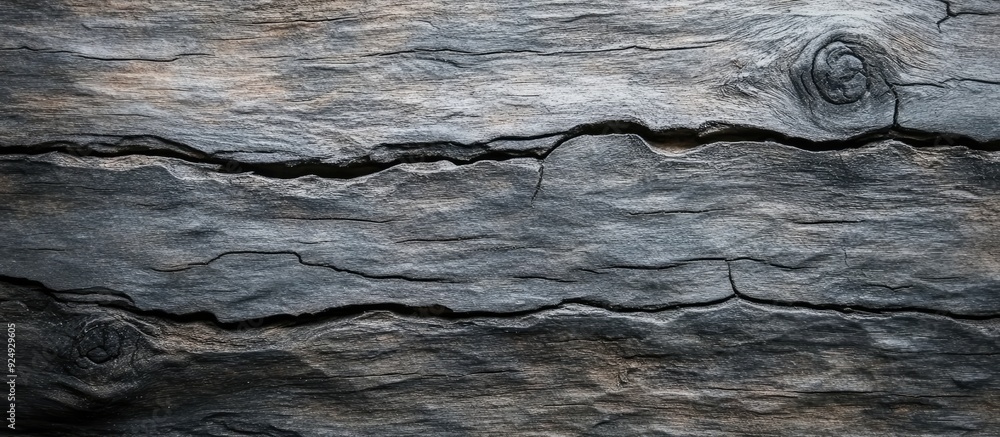 Aufkleber Natural Aged Gray Wood Texture with Cracked Background. with copy space image. Place for adding text or design