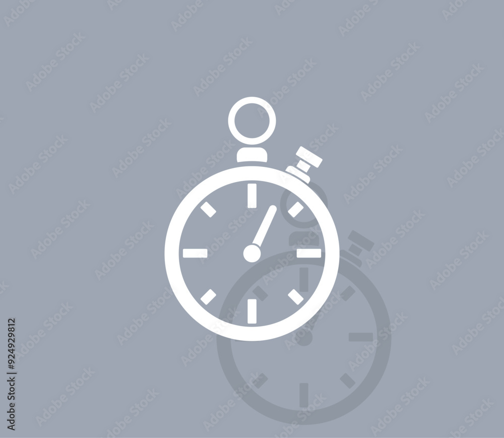 Poster vector icon of white color with shadow on gray background