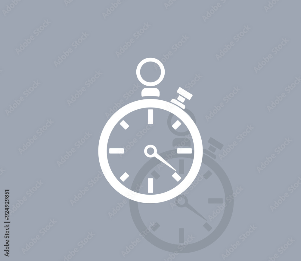Poster vector icon of white color with shadow on gray background