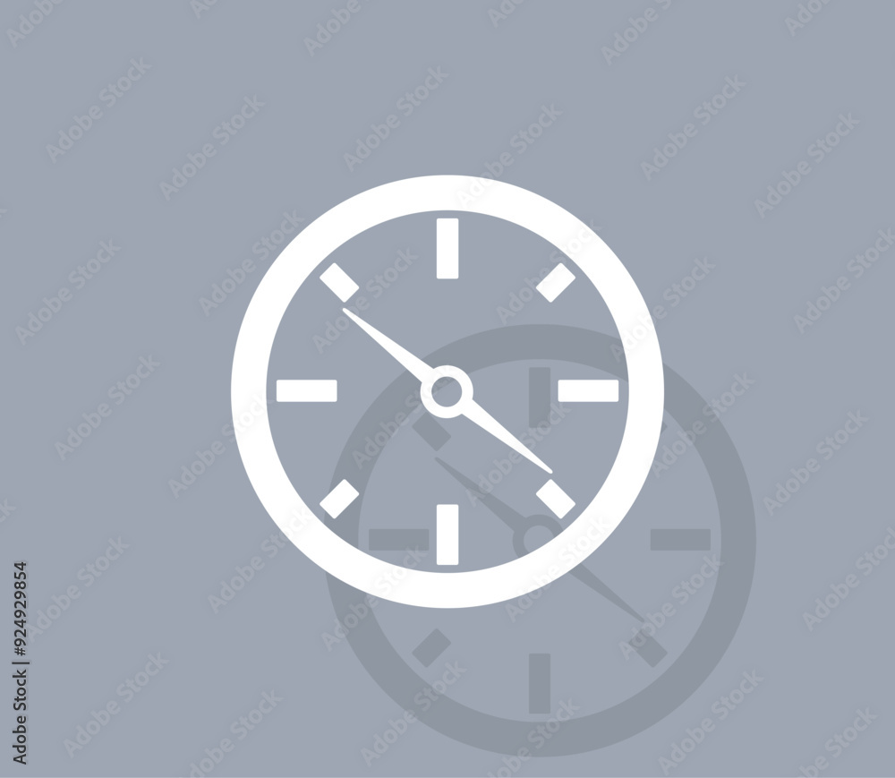 Poster vector icon of white color with shadow on gray background