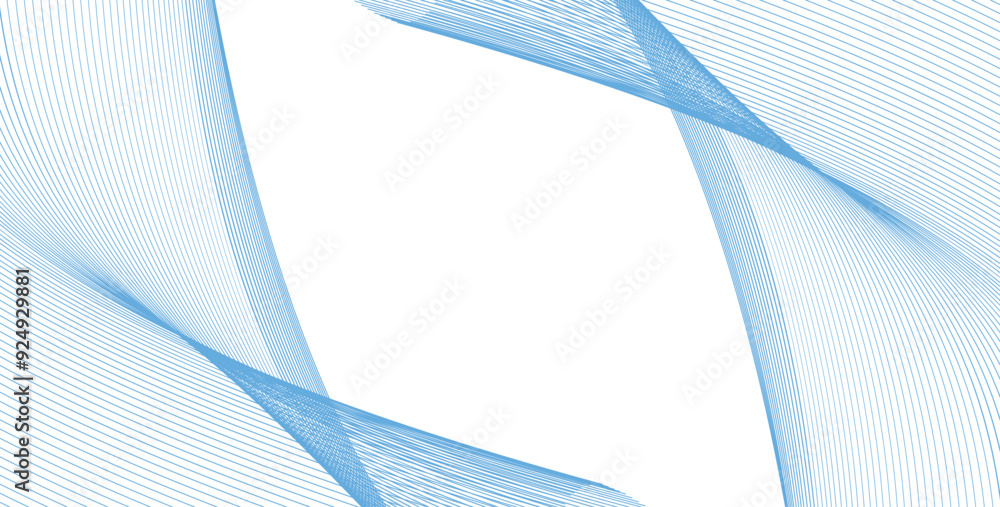 Poster abstract blue wave background. blue minimal round lines abstract background. curve wave seamless pat
