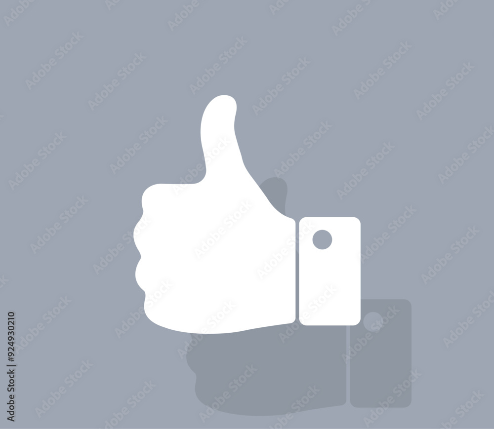 Poster vector icon of white color with shadow on gray background