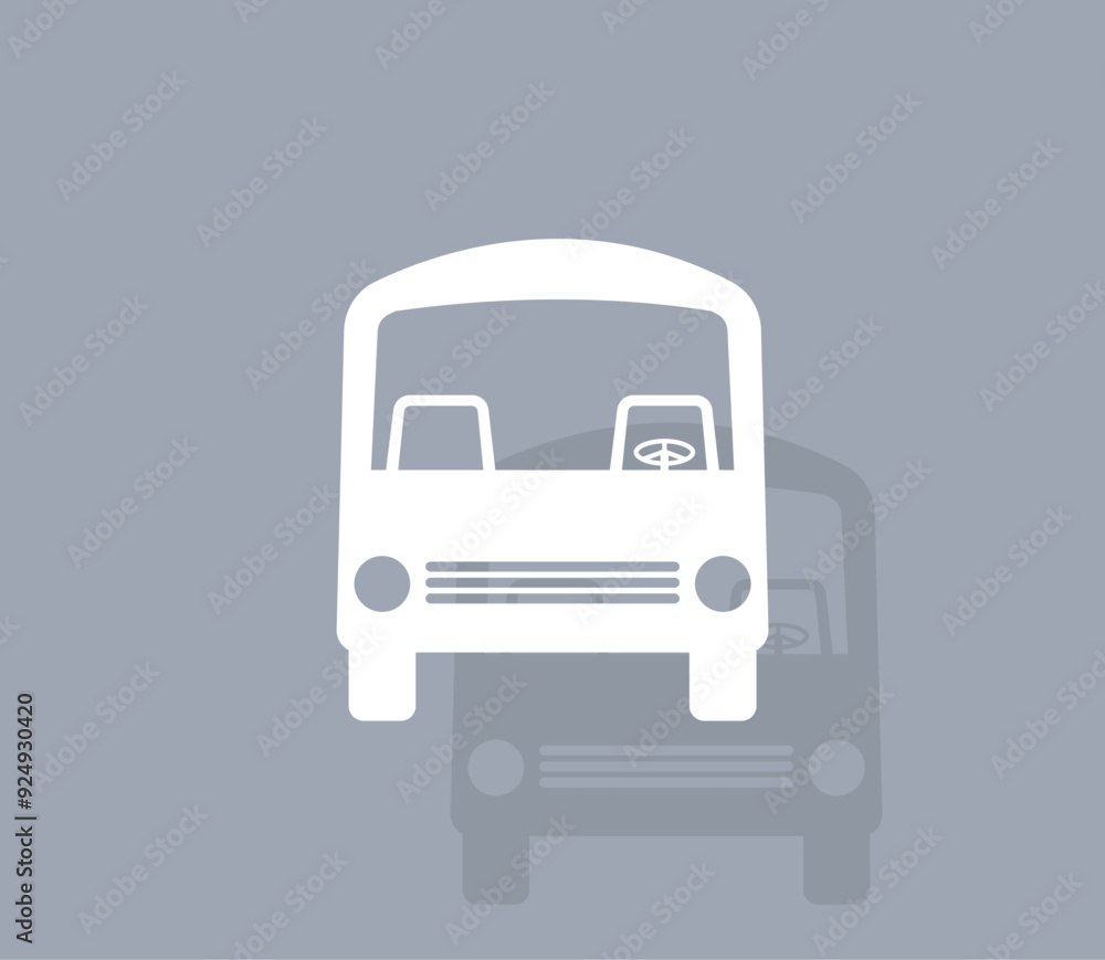 Aufkleber vector icon of white color with shadow on gray background