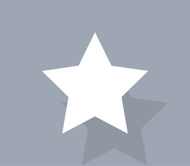 Obraz premium Vector icon of white color with shadow on gray background