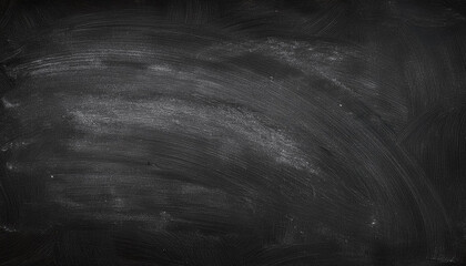Clean Black Chalkboard Texture with Subtle Erased Strokes, Creative Education Business Design Concepts. Pristine Blank Slate. Banner Poster Background Wallpaper With Copy Space