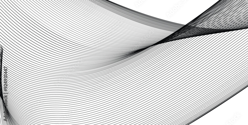 Aufkleber futuristic line stripe pattern on white wavy background. abstract modern background futuristic graph