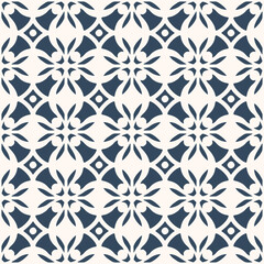 Black and white seamless pattern with arabesques  in a retro style. Vector illustration