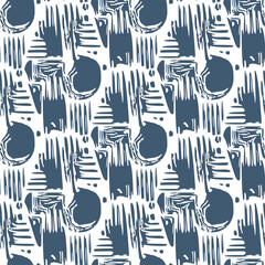 Seamless pattern with a simple abstract drawing. Vector illustration.