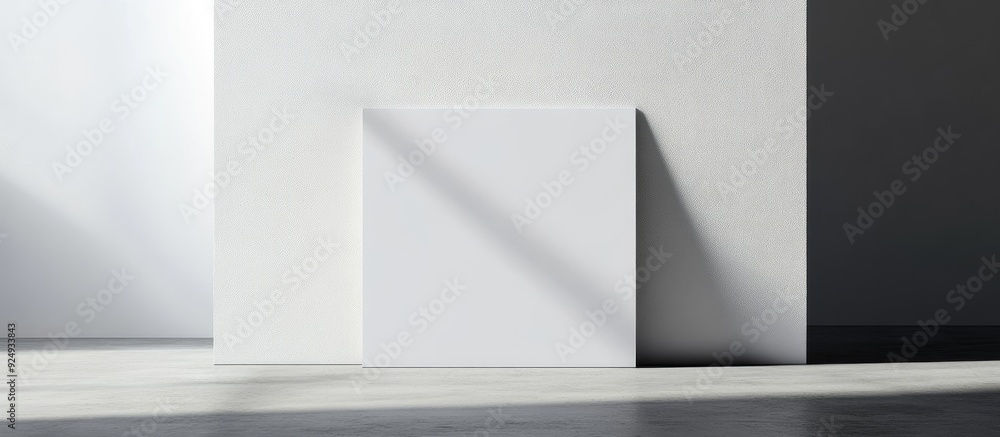 Poster White paper poster featuring design space. with copy space image. Place for adding text or design
