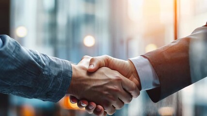 Business Handshake in Urban Setting