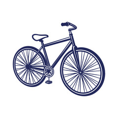 bicycle silhouettes Clip art isolated vector illustration on white background