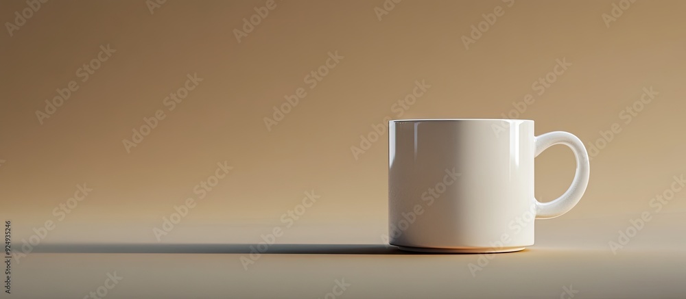 Fototapete Mug of coffee. with copy space image. Place for adding text or design