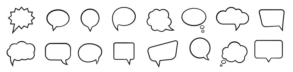 blank empty speech bubbles vector illustration