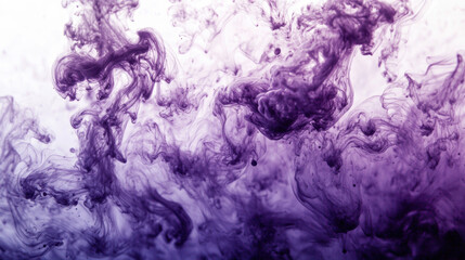 Fototapeta premium A purple smoke cloud with a white background
