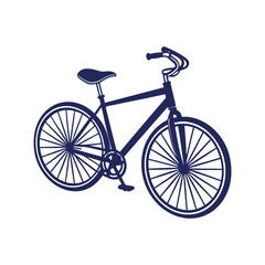 bicycle silhouettes Clip art isolated vector illustration on white background