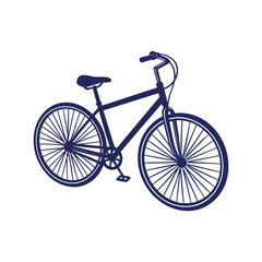 bicycle silhouettes Clip art isolated vector illustration on white background