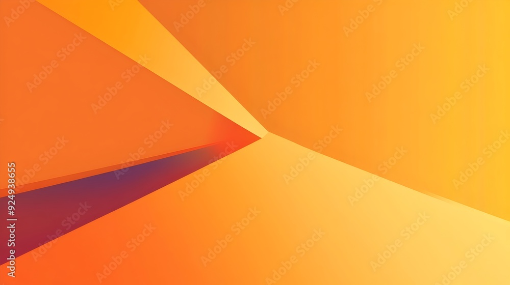 Poster sleek forward motion of a simple orange triangle with gradient trail
