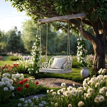 swing in garden