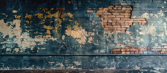 vintage frame on a weathered brick wall background. with copy space image. Place for adding text or design