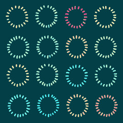 点で囲った丸の背景画像イラスト14