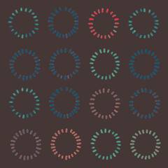 点で囲った丸の背景画像イラスト15