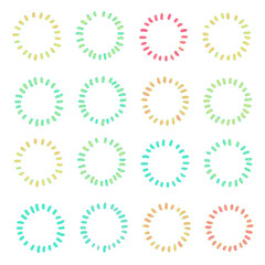 点で囲った丸の背景画像イラスト10