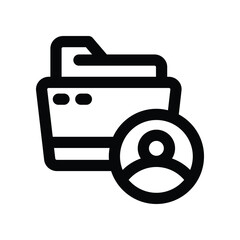 portfolio icon. vector line icon for your website, mobile, presentation, and logo design.