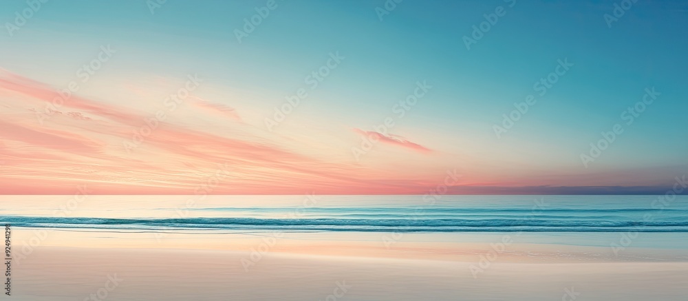 Leinwandbilder Gradient sky by the seaside. with copy space image. Place for adding text or design