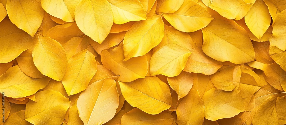 Leinwandbilder textured background of leaves yellow foliage. with copy space image. place for adding text or design