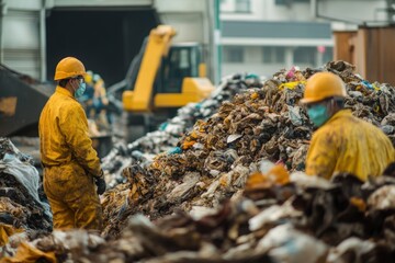 Waste Management Workers at Processing Plant
