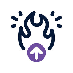 trending icon. vector dual tone icon for your website, mobile, presentation, and logo design.